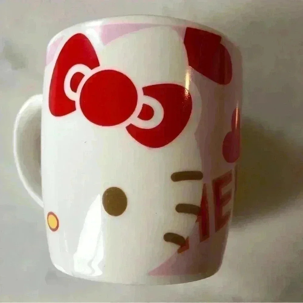 RARE Sanrio Hello Kitty 2010 hearts pattern mug set, made in  Japan - Picture 8 of 10